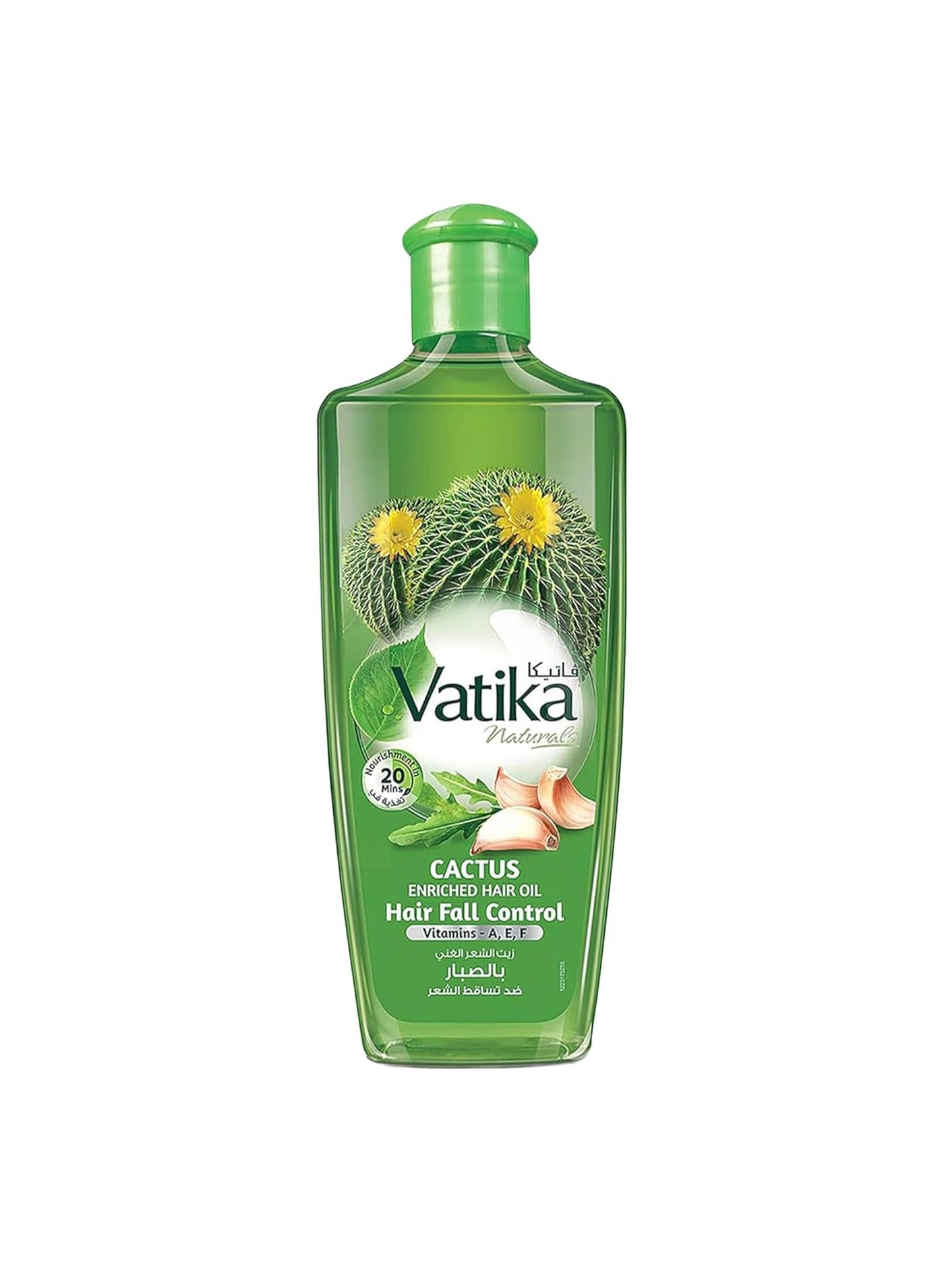 Vatika Naturals Cactus Enriched Hair Oil - Hair Fall Control & Strengthening - Nourishes Scalp & Roots - Reduces Breakage & Promotes Healthy, Thick Hair - for Stronger, Fuller Hair - 300ml