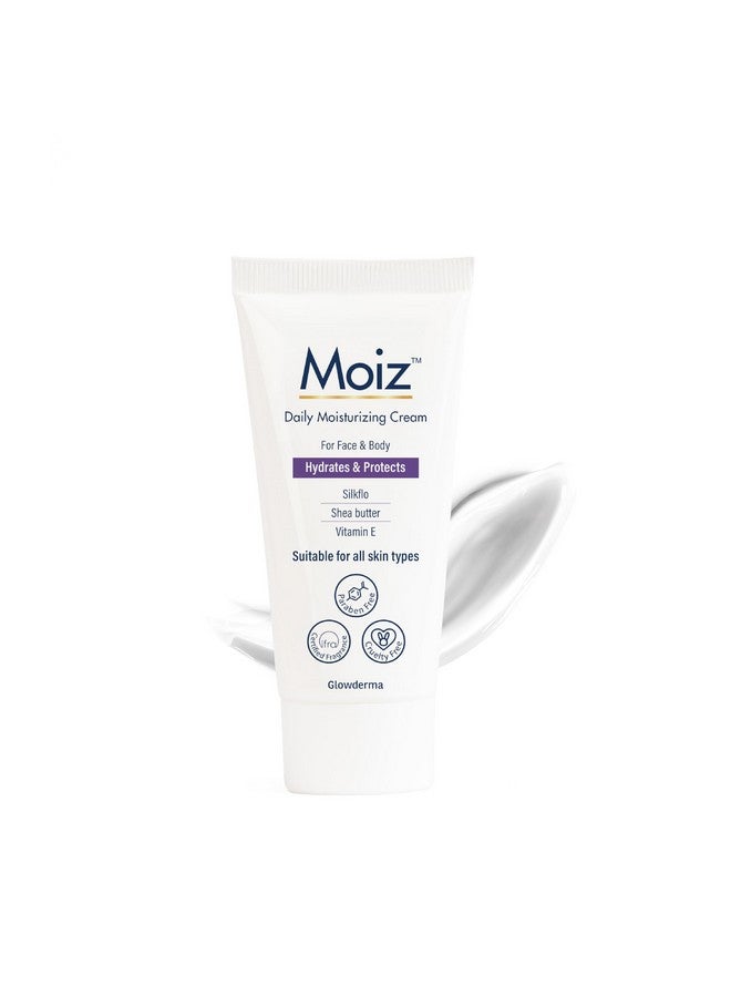 Moiz Daily Moisturizing Cream for Face & Body | Formulated with 9 Moisturizers | Suitable for Sensitive Skin | Paraben free & Cruelty free
