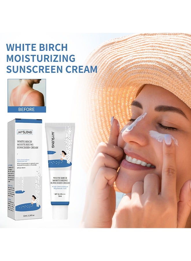 White Birch Moisturizing Sunscreen Cream - SPF 50+, PA++++ 50ml