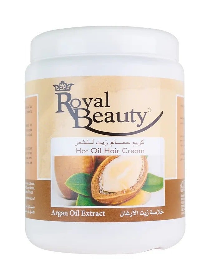 Royal Beauty Hot Oil Hair Cream with Argan Oil – Deep Conditioning & Repair Treatment for Dry, Damaged Hair (1000ml)