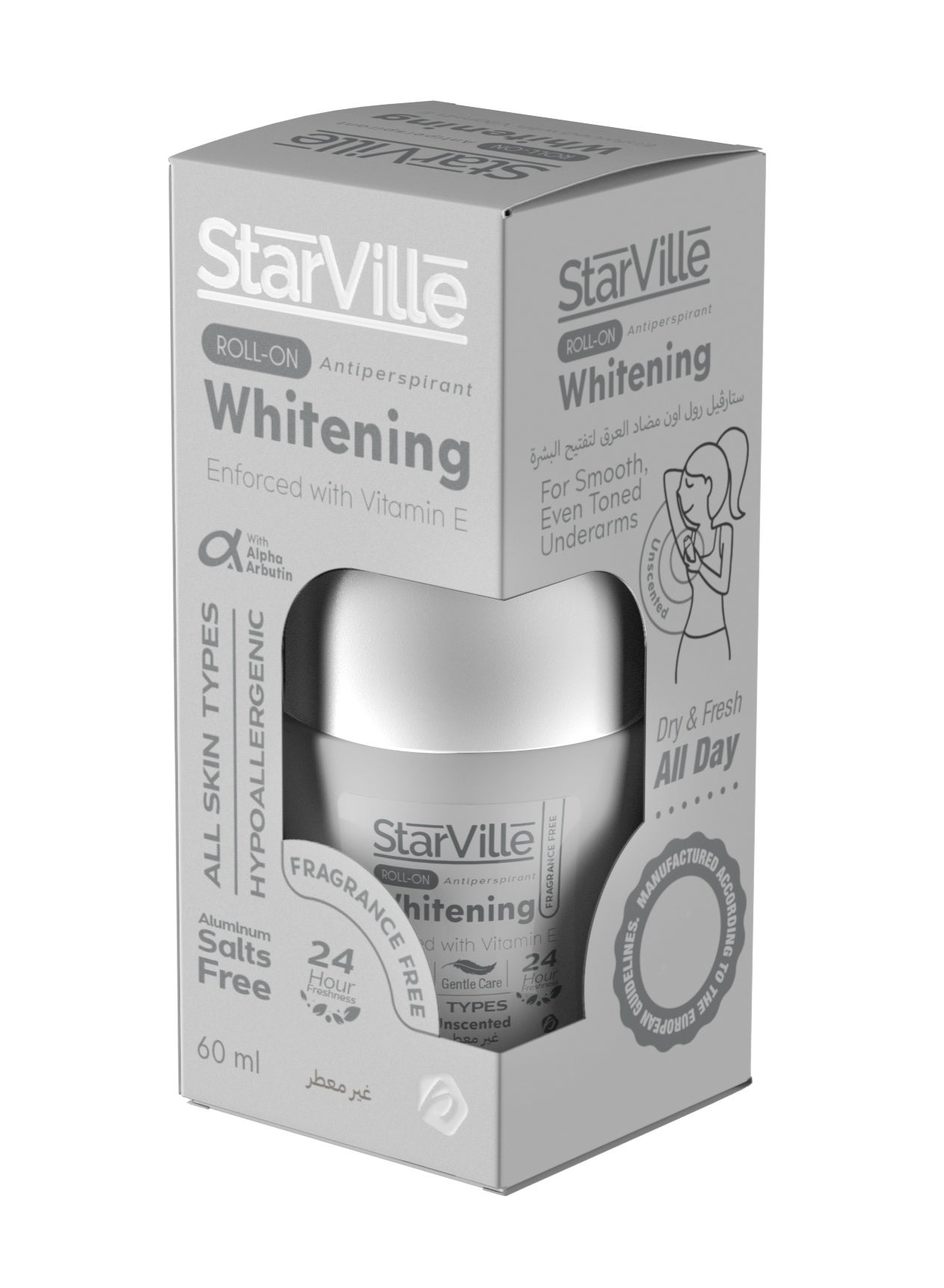 Starville Whitening Roll On Fragrance Free 60 ml