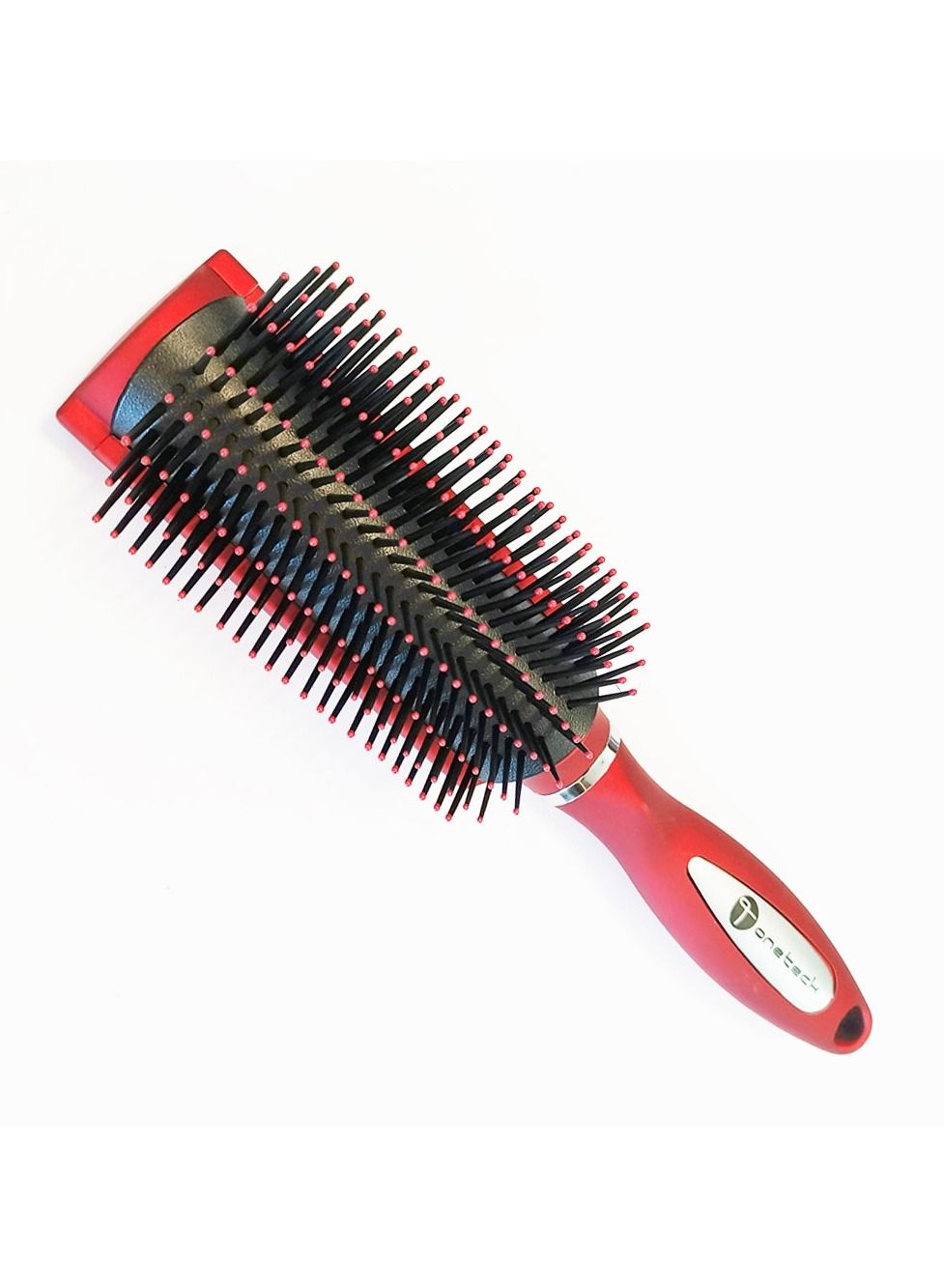 Onetech Multifunction Curved Hair Brush – Metallic Red, 1pc | Detangling, Blow-Drying, Styling, Curl Defining, and Smoothing