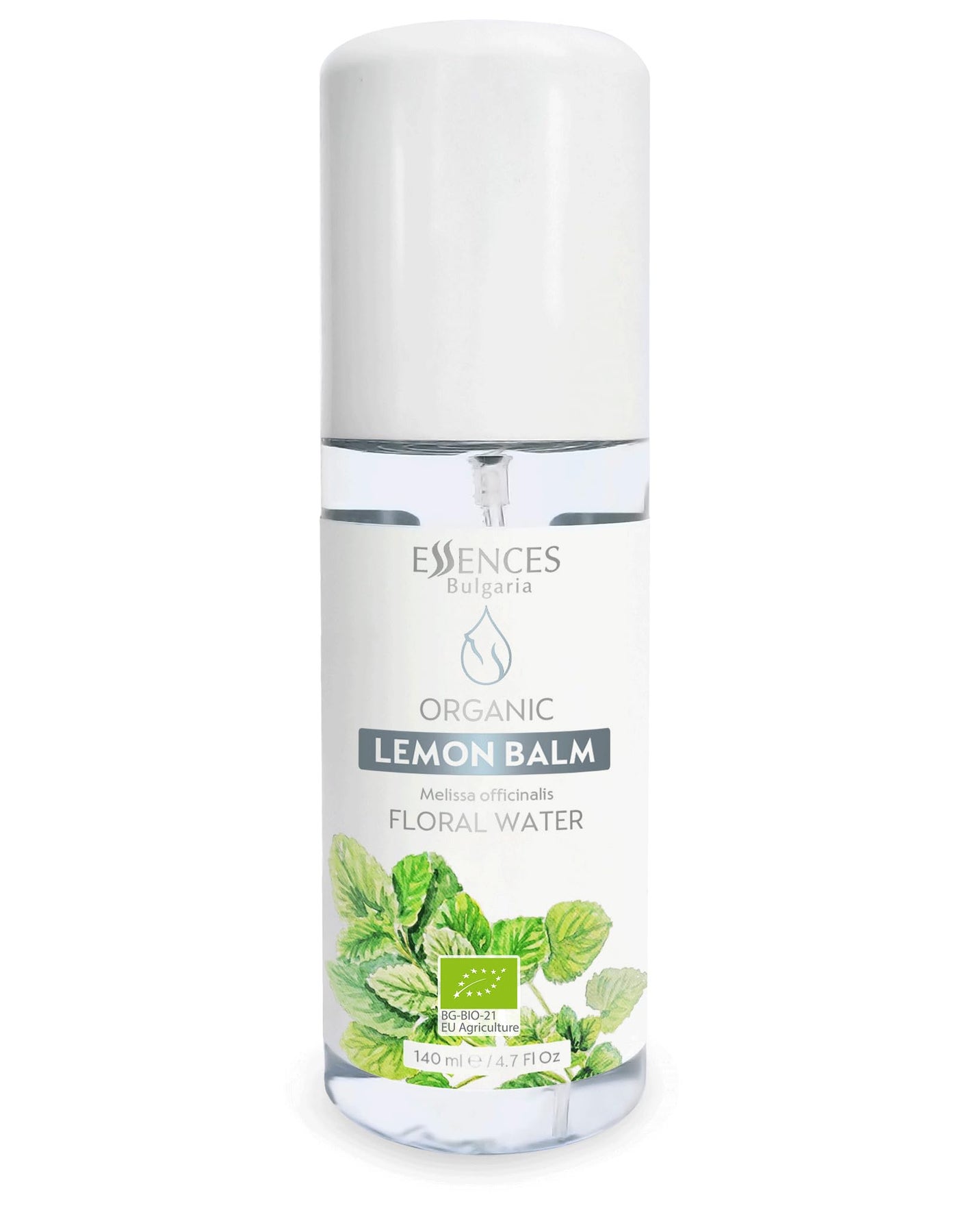 Essences Bulgaria Organic Melissa Floral Water 4.7 Fl Oz | 140ml | for Oily, Acne Prone Skin | Balancing Facial Toner | Excellent Aftershave | 100% Pure and Natural