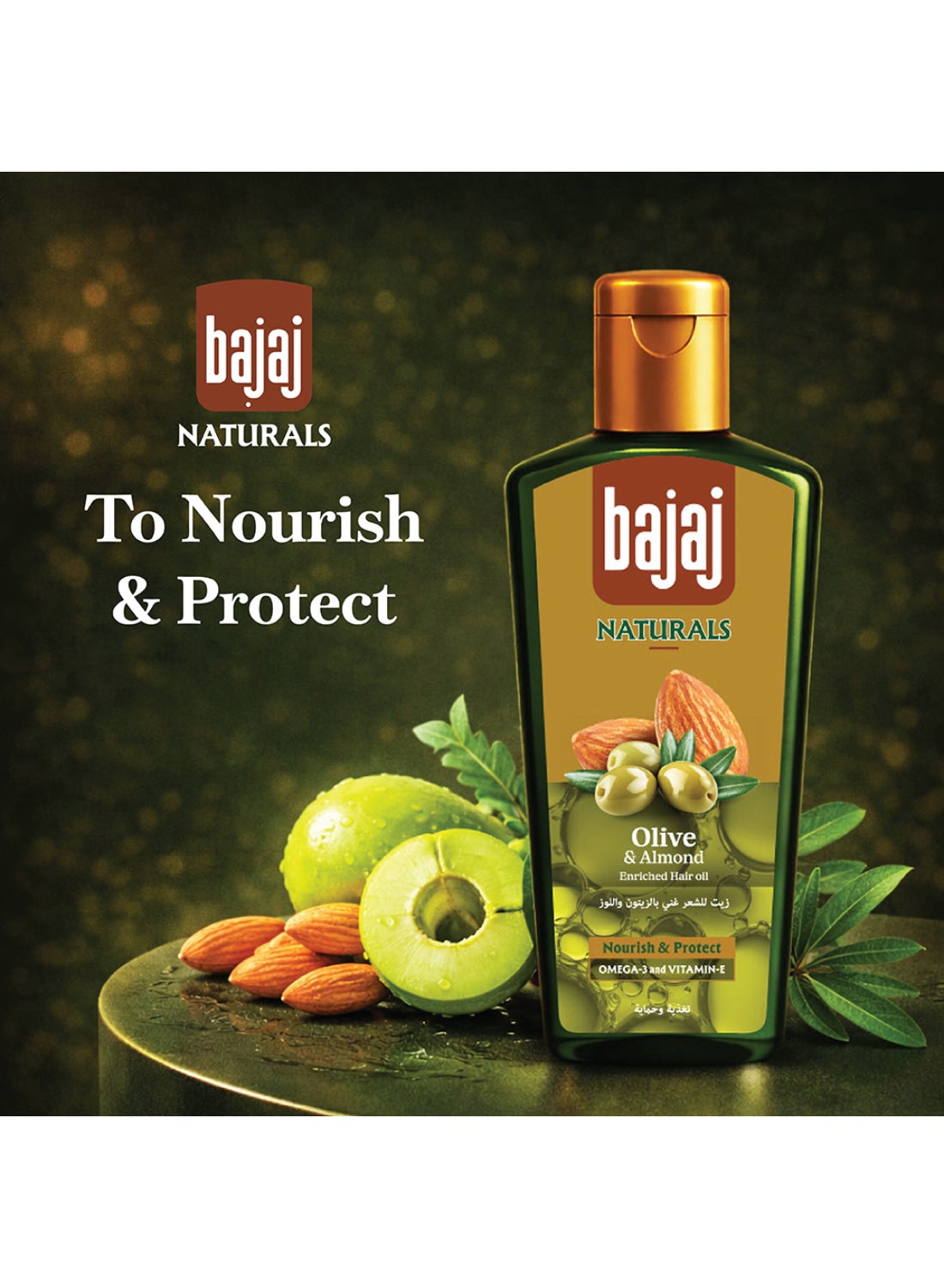 Bajaj Naturals Olive & Almond Hair Oil for Hair Nourishment & Protection|Light, Non-Sticky Hair Oil with Goodness of Olive and Almond|200ml - image 4