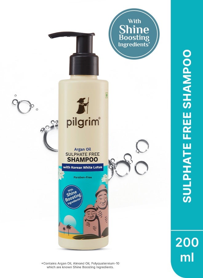 Mild Sulphate Free Shampoo (Argan Oil) For Dry Frizzy Hair, Men and Women, No Sulphate No Paraben, Korean Beauty Secrets (Shampoo), 200ml