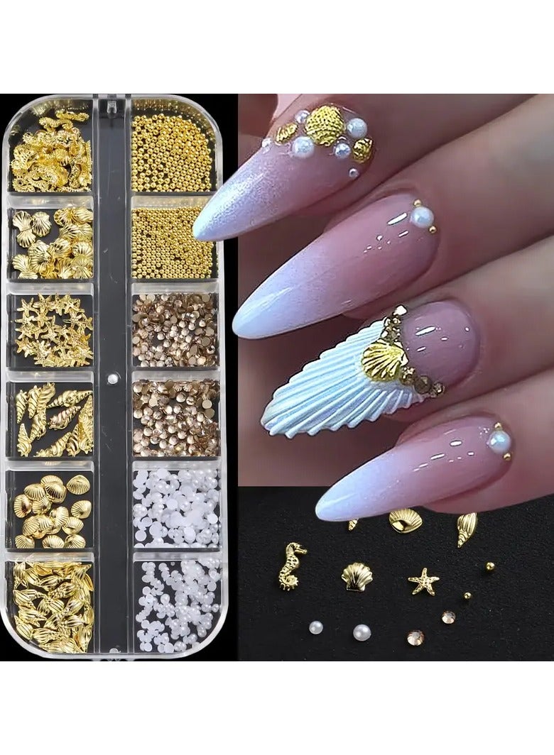 Metal Nail Art Summer Design
