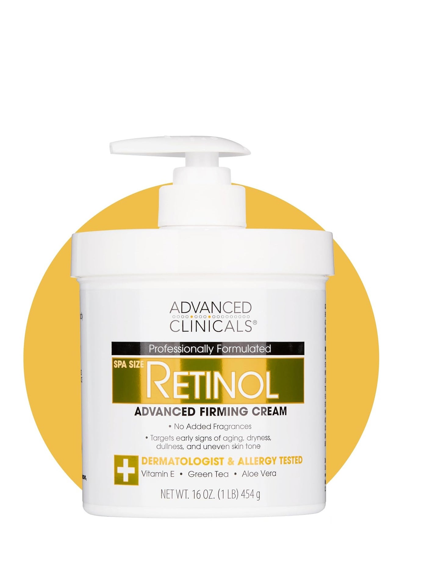 Retinol Body Lotion & Face Moisturizer | Visible Anti Aging Skin Care Retinol Body Cream For Women & Men Targets Look Of Fine Lines, Wrinkles, & Crepe Looking Dry Skin, 16 Ounce