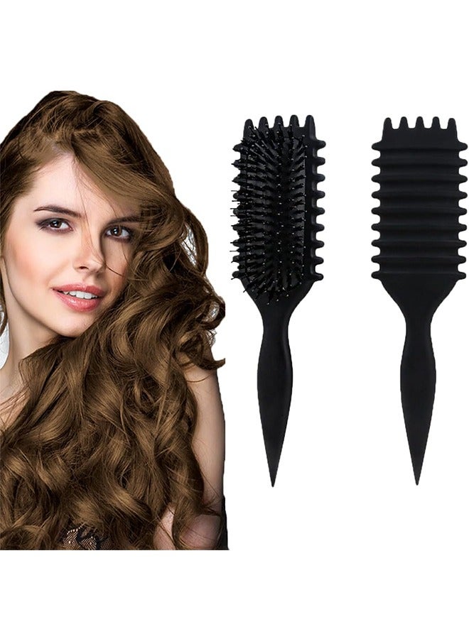 Curl Brush Defining Curly Hair Comb for Curly Hair Detangling Shaping Define Curling Brush for Women Men Girls Black
