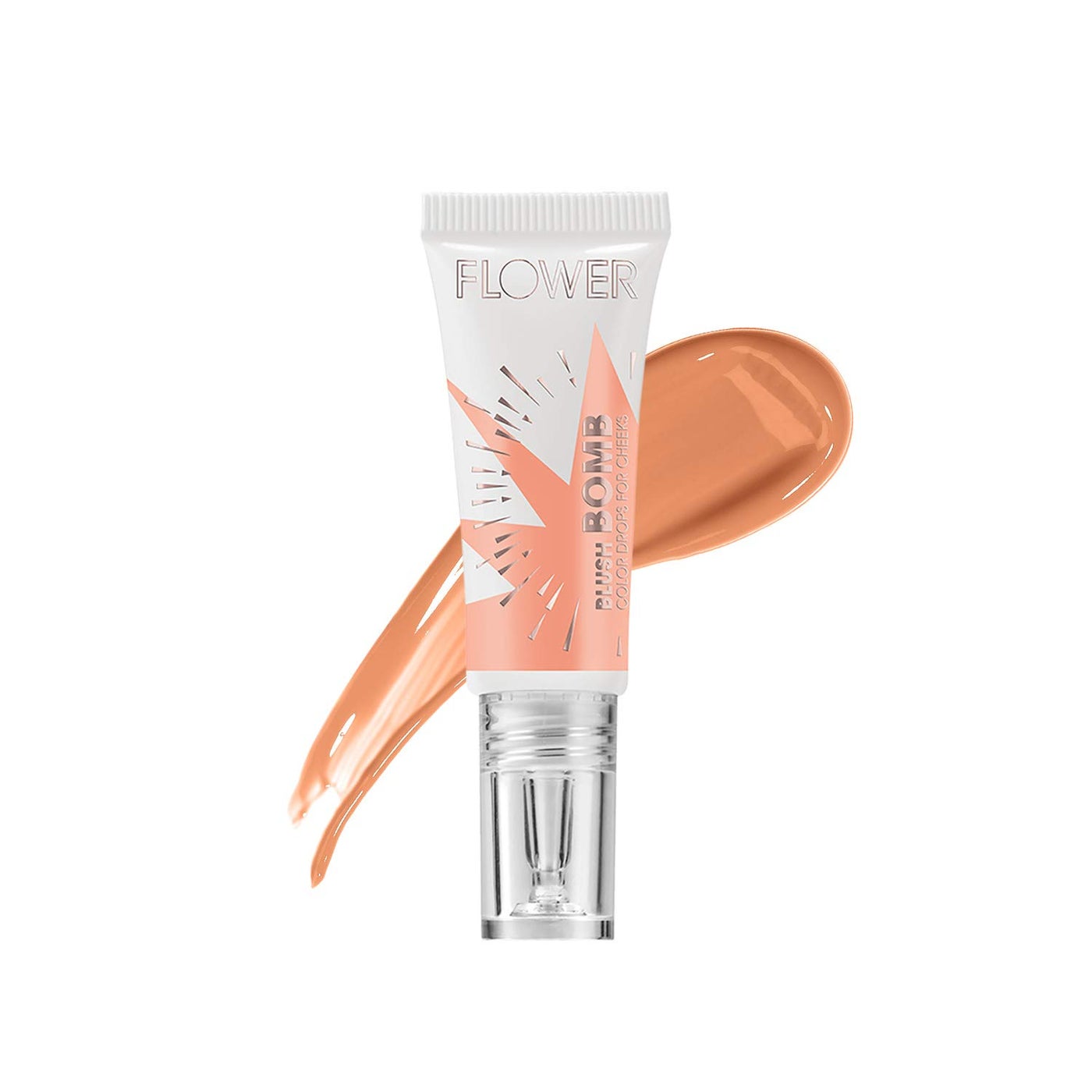 FLOWER Beauty By Drew Barrymore Liquid Blush Makeup Bomb Color Drops -Silky Lightweight Formula + Gel Cream Blush for Cheeks - Radiant + Glossy Finish - Buildable + Lightweight Formula - (Nectar)