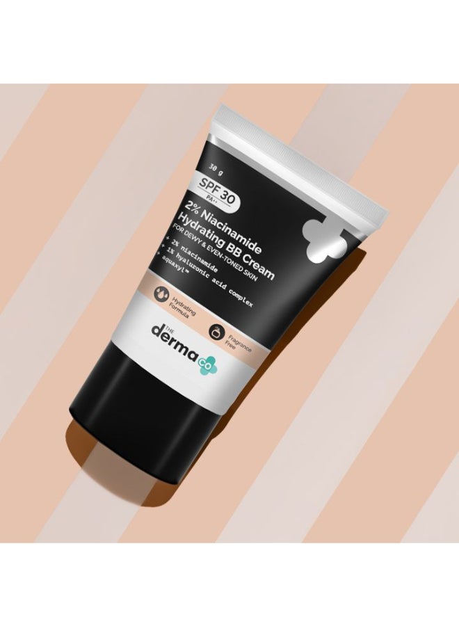 The Derma Co. 2% Niacinamide Hydrating BB Cream with 1% Hyaluronic Acid Complex & Aquaxyl, 30 g | 01 - Ivory - image 2