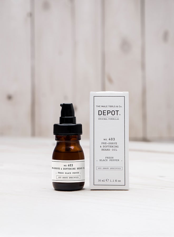 Pre-Shave & Softening Beard Oil in Fresh Black Pepper - Softens Facial Hair for a Smoother Shave, Leaves a Spicy, Masculine Scent (30 ml) - image 3