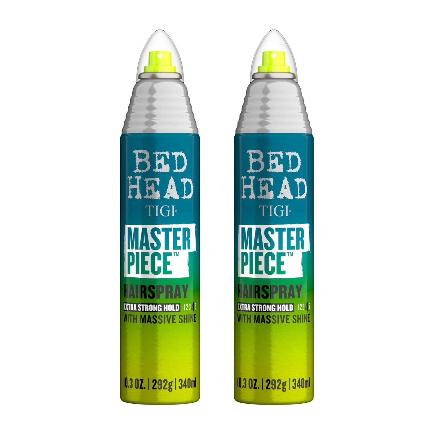 Bead Head by TIGI Masterpiece Shiny Hairspray with Strong Hold - For All Hair Types - Extra Strong Hold & Shiny Finish - Use on Dry Hair - Premium Hair Care Products for Women & Men - 2.0 oz (2 Pack)