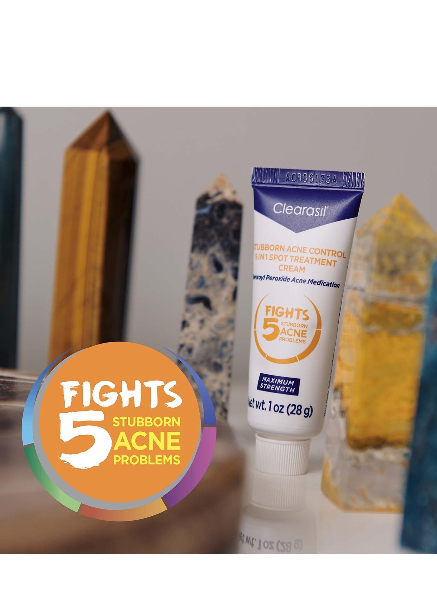 Clearasil Stubborn Acne Control 5in1 Spot Treatment Cream, 1 oz