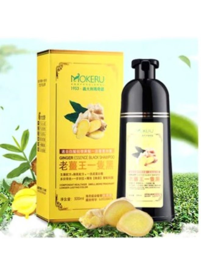 Ginger King Herbal Black Hair Dyeing Shampoo 500ml