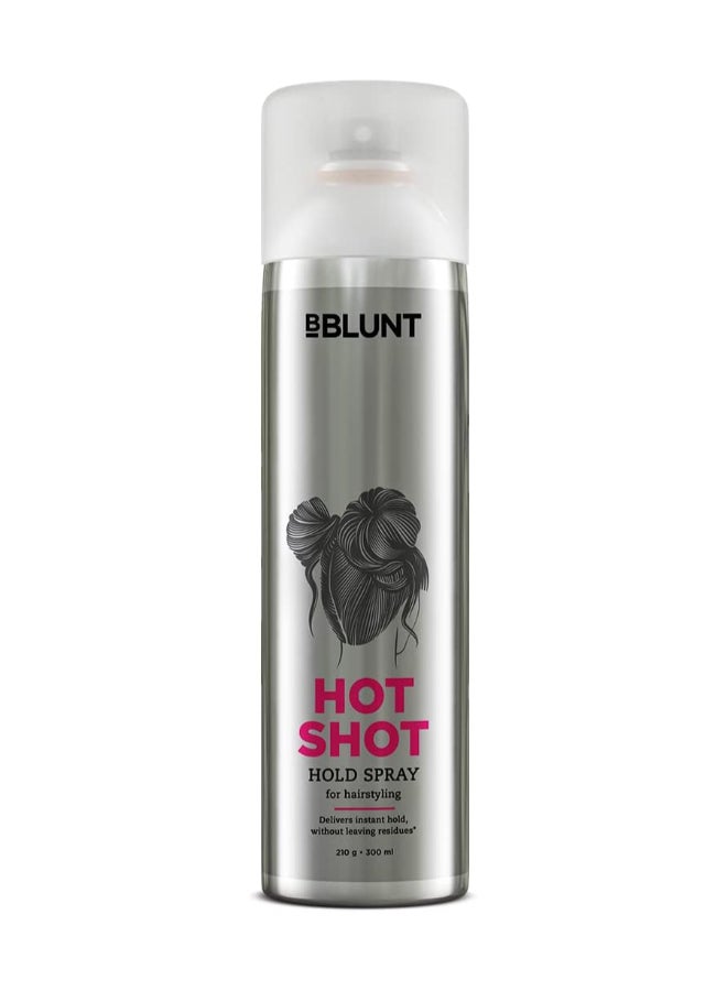 BBLUNT Hot Shot Hold Spray for Instant & Firm Hold - 300 ml