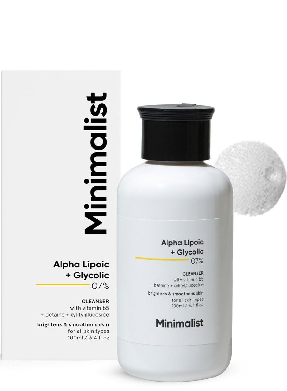 7% ALA And AHA Brightening Face Wash With Vitamin B5 100ml