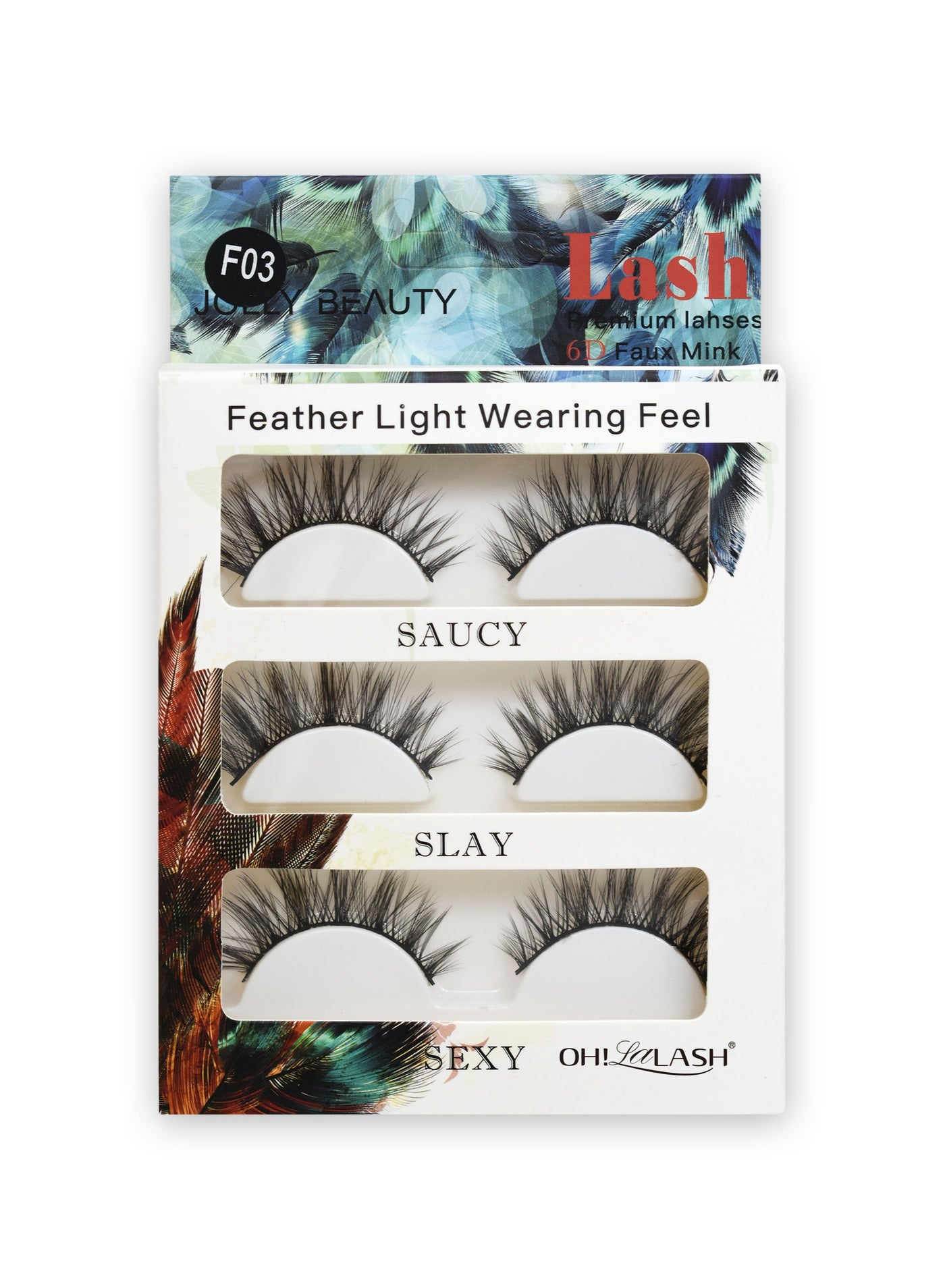 3 pairs of natural soft mink false eyelashes
