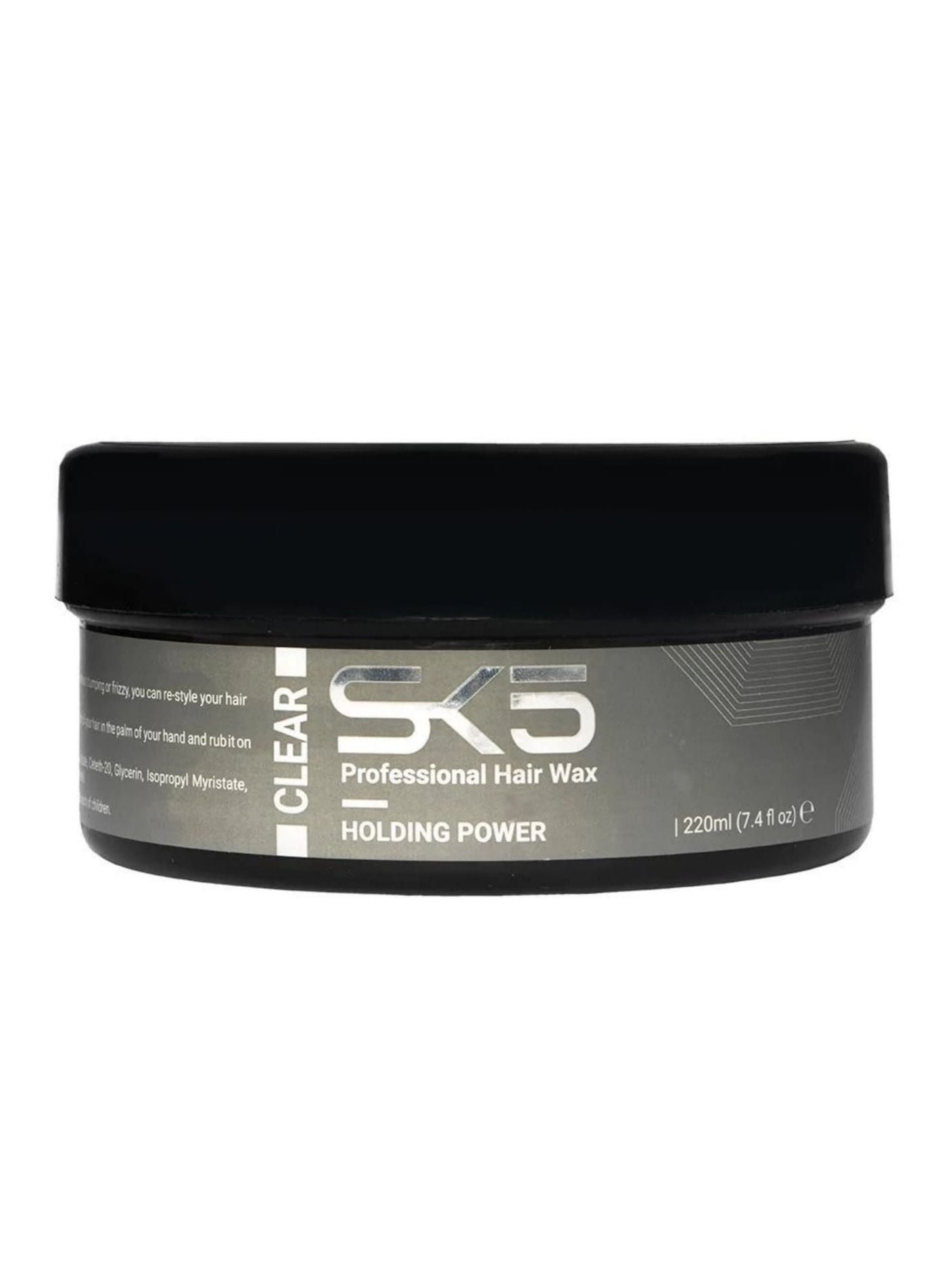 SK5 Professional Clear Styling Wax - Ultimate Hair Holding Power 220ml