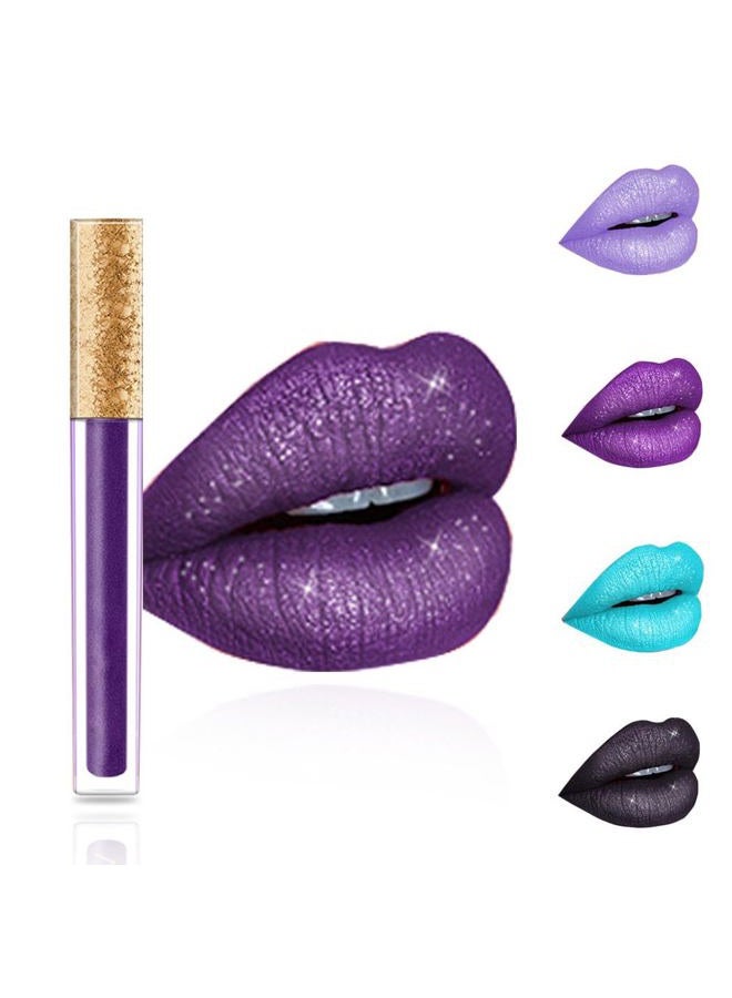 Kilshye Matte Lipstick Long Lasting Waterproof Liquid Lipsticks Glitter Cream Lip Gloss High Pigment Lipstick Non Stick Cup Lip Makeup for Women and Girls Pack of 1 (Purple 11)
