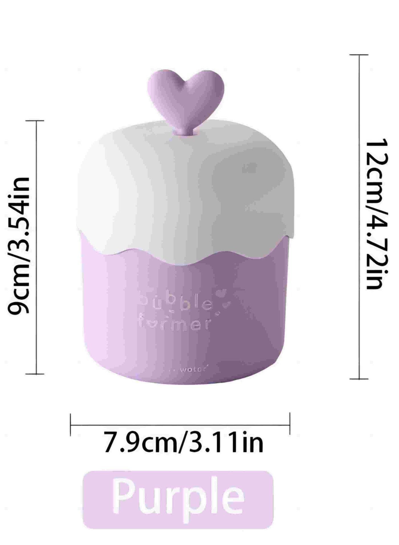 Face Wash Foam Maker Facial Cleanser Foam Cup Whip Bubble Maker Foam Whip Maker Facial Skin Cleaning care - PURPLE