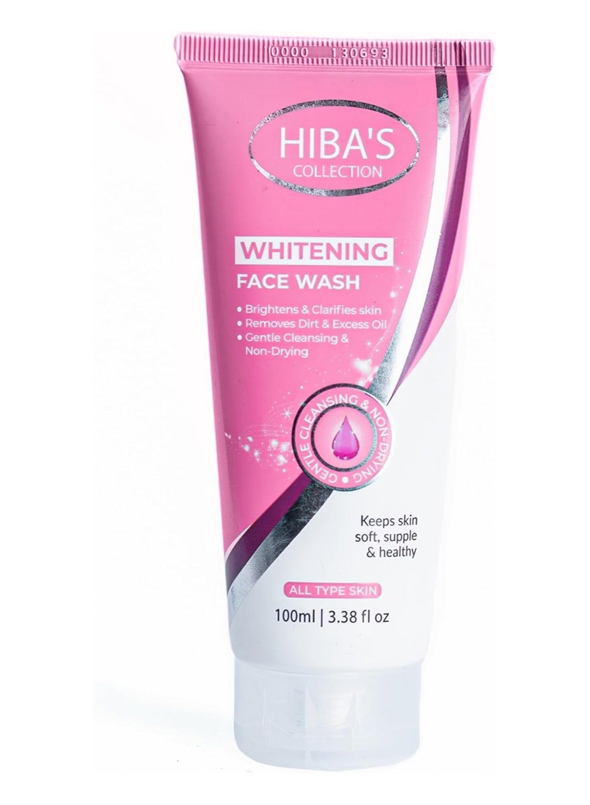 HIBA'S COLLECTION Whitening Face Wash - 100ml (3.38 fl oz) | Gentle & Effective for All Skin Types