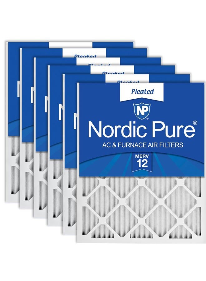 16x20x1 (15 1/2 x 19 1/2 x 3/4) Pleated MERV 12 Air Filters 6 Pack
