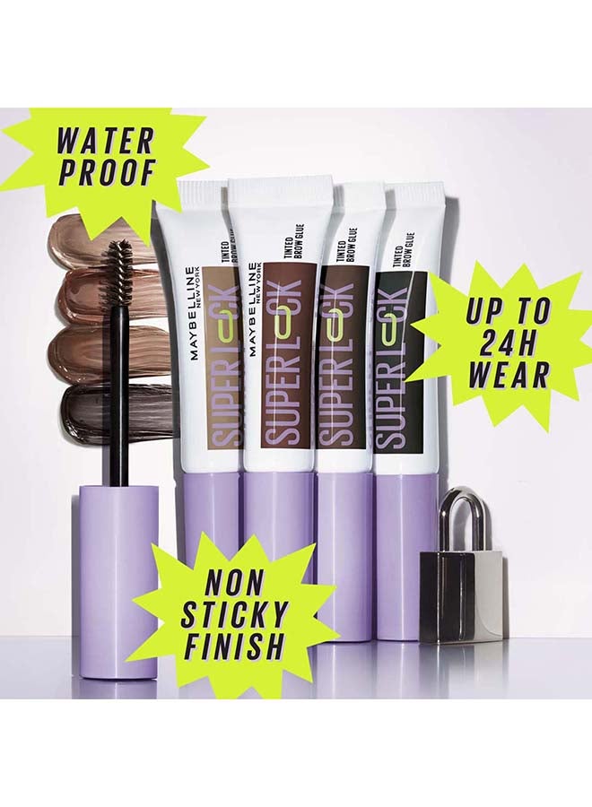Super Lock Brow Glue Tinted Eyebrow Gel, 24HR Hold Long-Lasting Non-Sticky Waterproof, Flake-Proof, Transfer-Proof - Deep Brown - image 5