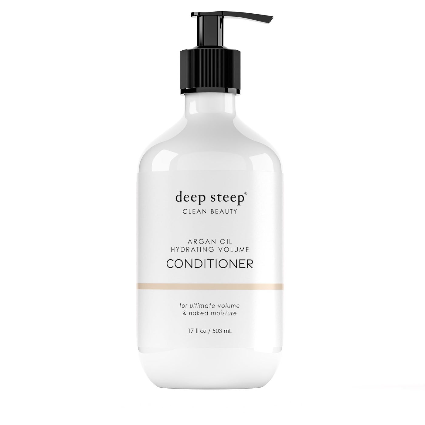 Deep Steep Argan Oil Hydrating Volume Conditioner, 17 oz â€“ Moisturizing Conditioner with Aloe Vera, Marula Oil, Rice Protein & Glycerin â€“ Silicone-Free, Vegan, Clean Beauty Hair Care, Silky Hair