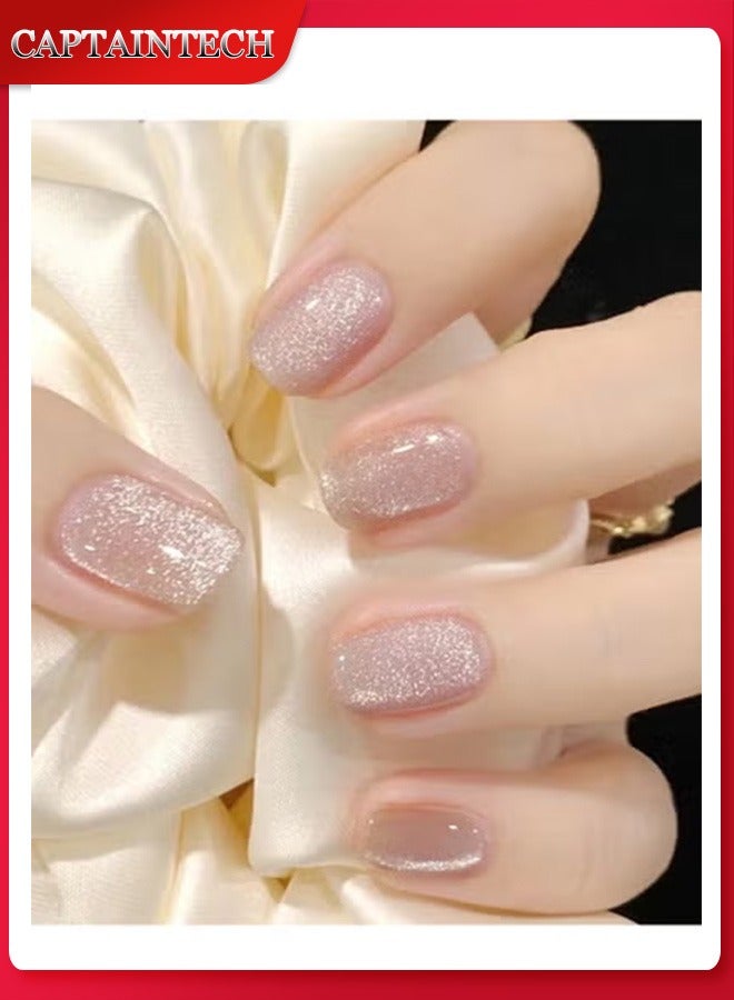 24-Piece Short Square Press-on Toenails:Acrylic Fake Nails ,toe fake nails for Seamless Fit