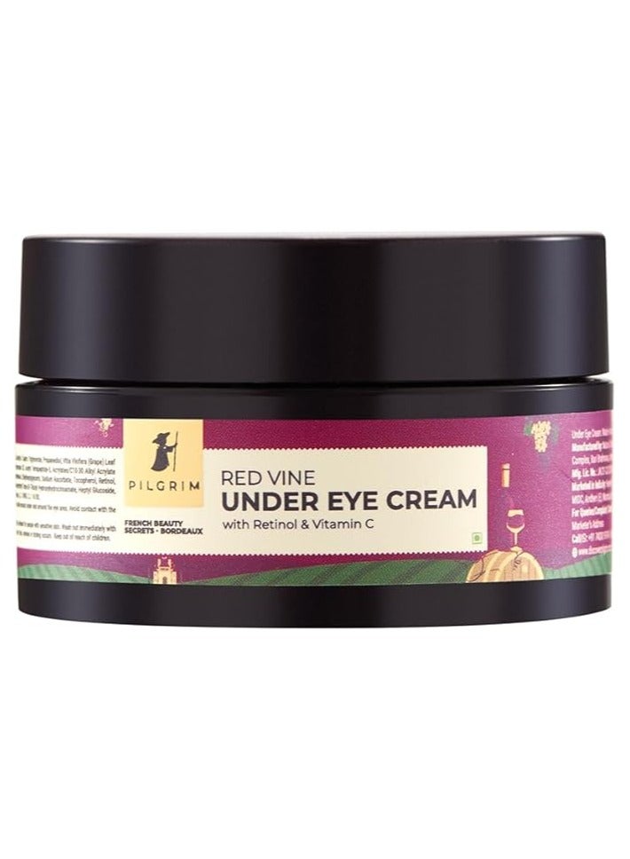 Red Vine, Retinol And Vitamin C Under Eye Cream for dark circles for women And men Eye cream for dark circles and wrinkles, puffy eyes  30gm
