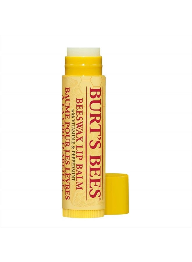 Beeswax Lip Balm with Vitamin E & Peppermint, 0.15 Oz