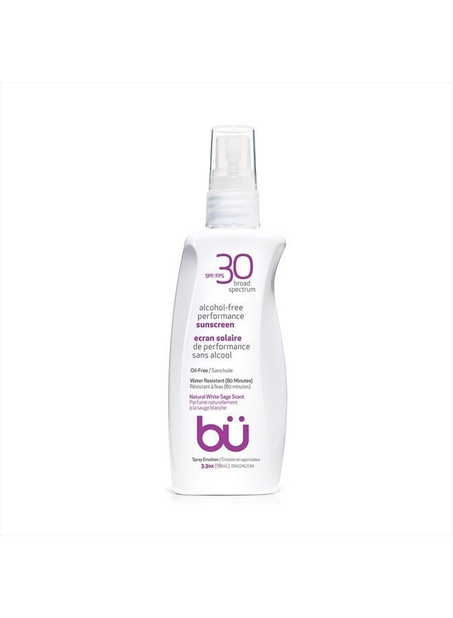 SPF 30 Ultrafine WOWmist Sunscreen Spray - Clear, Non Greasy, Non Toxic, Non Comedogenic. Sweat & Water-Resistant. Travel, Sport, Sensitive Skin (White Sage, 3.3 oz)
