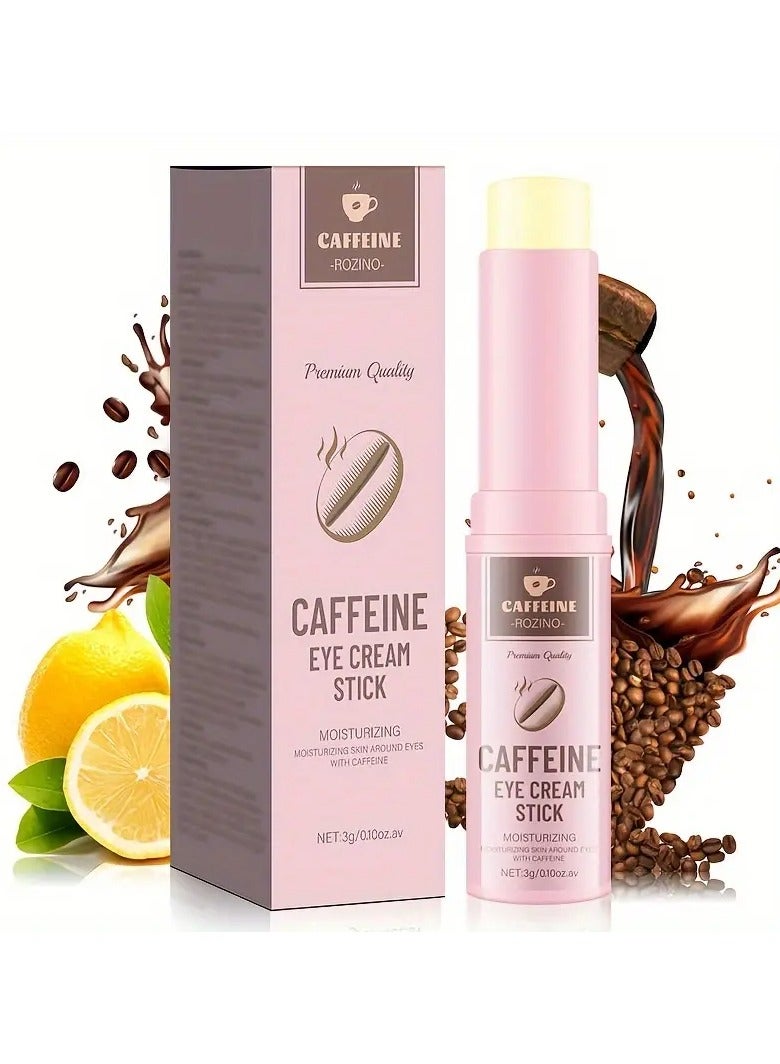 ROZINO Caffeine Eye Cream Stick - 3g, Hydrating & Firming for Radiant Skin, Reduces Fine Lines, Suitable for All Skin Types