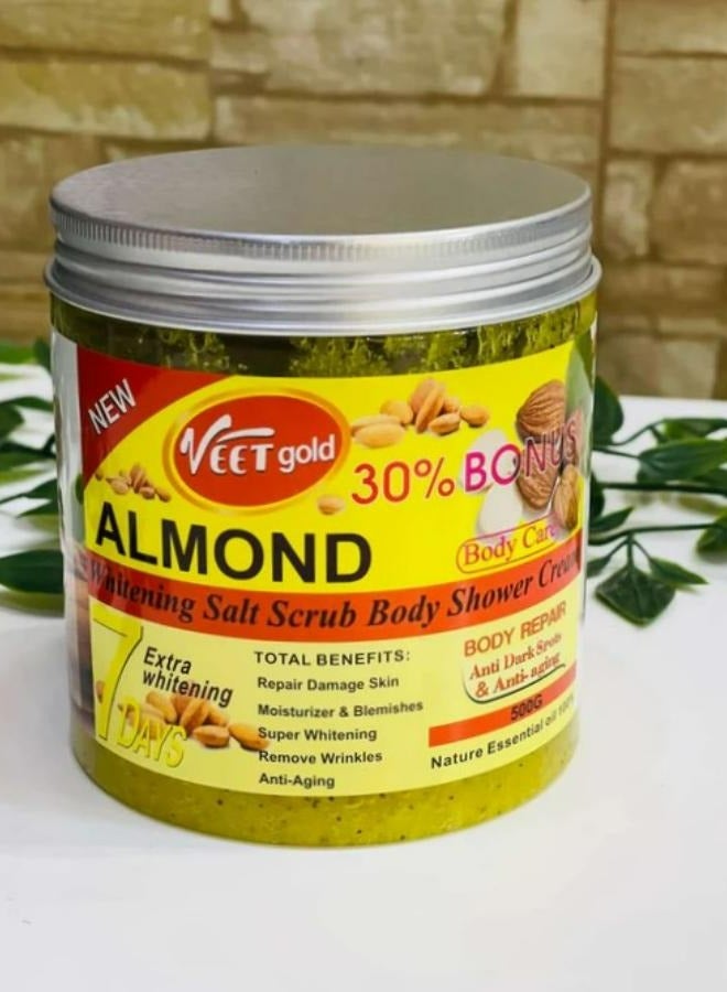 Almond Super Whitening Salt Body Scrub 500 g