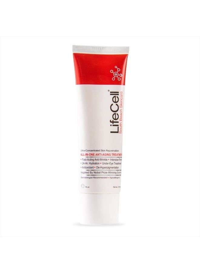 Genuine South Beach Skincare All-in-One Anti-Aging Treatment - 2.54 oz - Reduce the Look of Wrinkles - Includes DMAE, Retinol, Hyaluronic Acid & Vitamin C