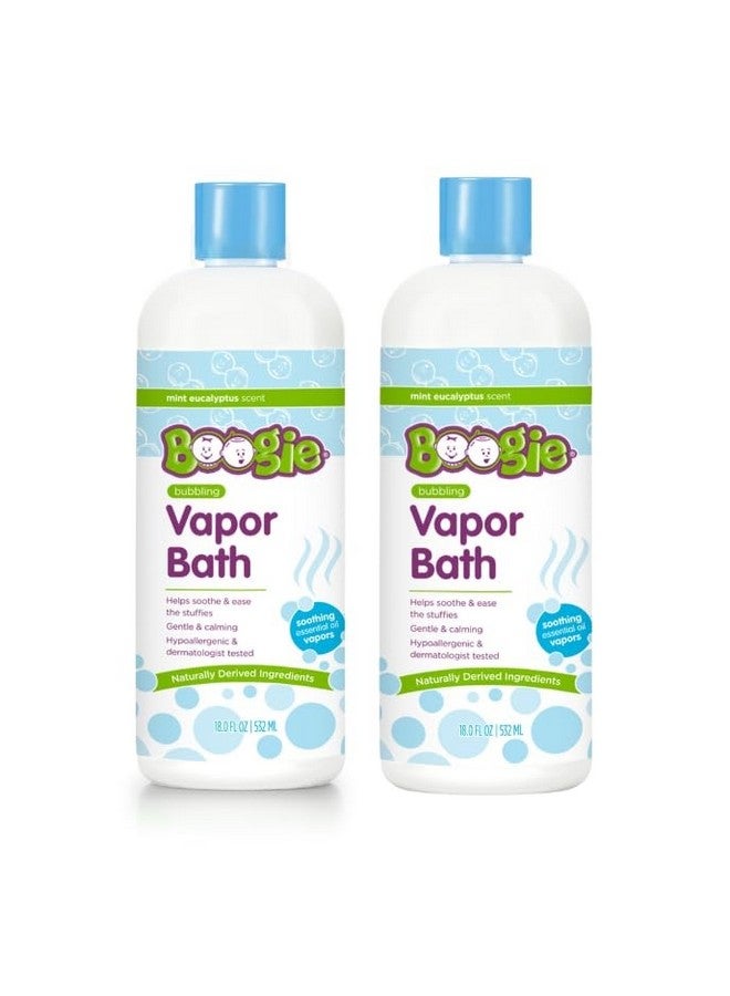 Kids Bubble Bath By Boogie Soothing Vapor Bubble Bath Made With Plant And Oat Extracts Natual Essential Oils Mint Eucalyptus 18 Oz Pack Of 2
