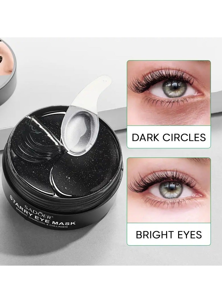 Korean Beauty Under Eye Masks - Natural Smooth Wrinkle Reducer for Dark Circles and Fades - Collagen Boosting Eye Treatment