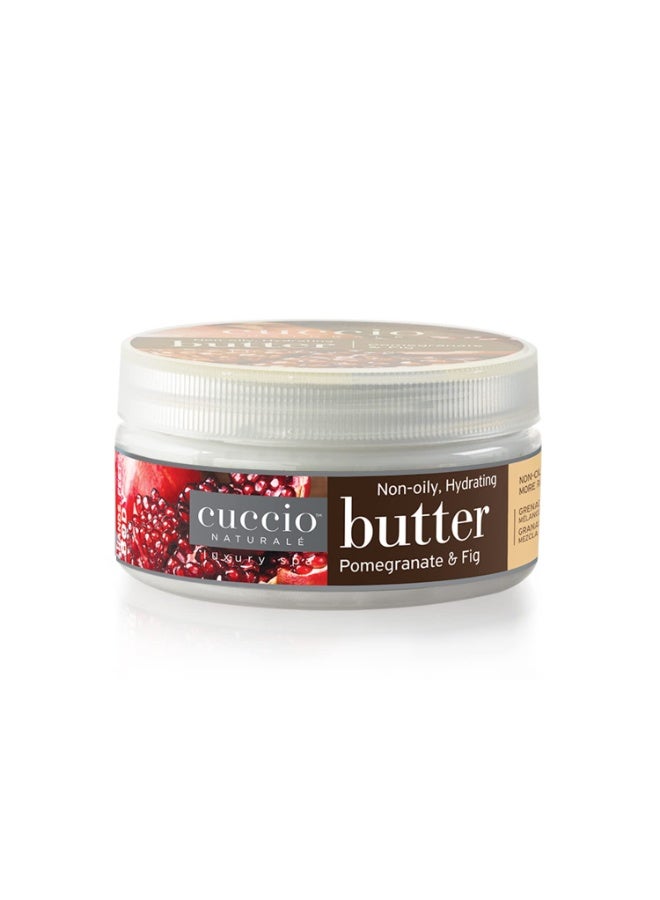 Cuccio Naturale Butter Blends - Ultra-Moisturizing, Renewing, Smoothing Scented Body Cream - Deep Hydration For Dry Skin Repair - Made With Natural Ingredients - Pomegranate And Fig - 8 Oz