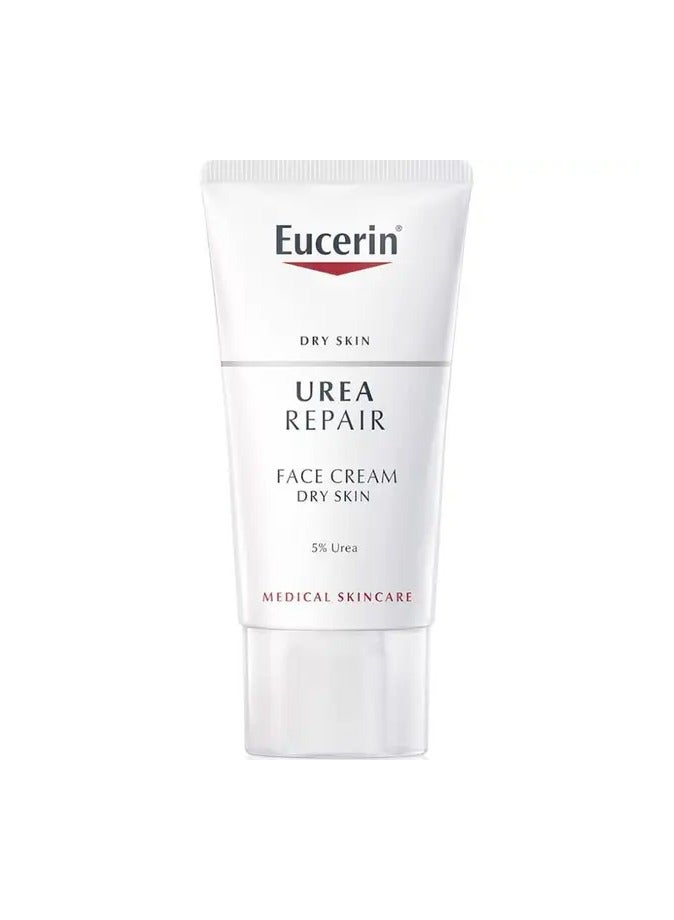 Eucerin UreaRepair 5% Urea Replenishing Face Cream for Dry Skin, 50ml