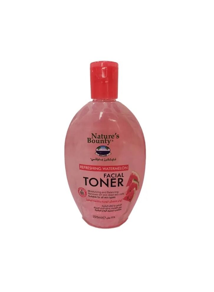 NATURE'S BOUNTY Watermelon Facial Toner – Hydrating Toner with Vitamin C & A for Radiant, Refreshed Skin, 225ml