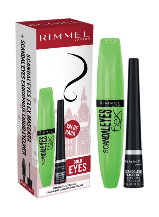Scandalyes Flex Mascara And Exaggerate Liquid Liner Kit