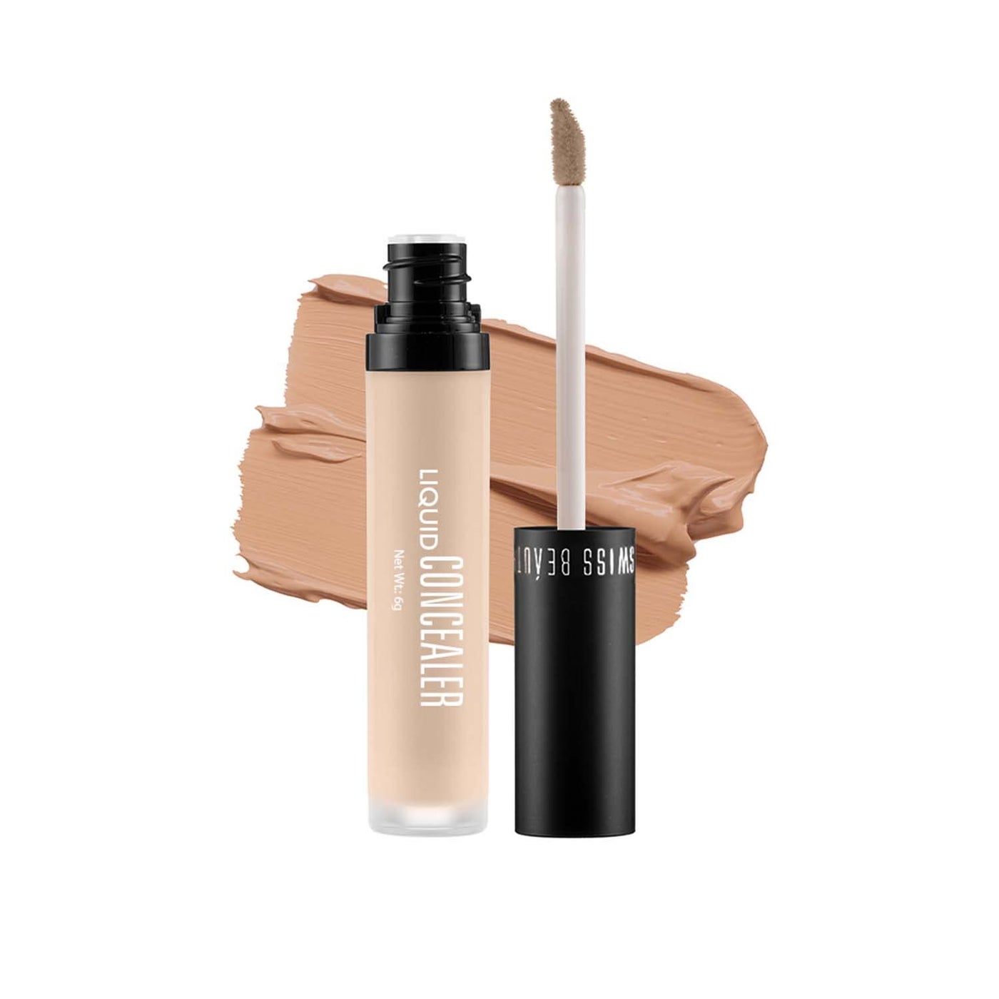 Swiss Beauty Liquid Light Weight Concealer With Full Coverage |Easily Blendable Concealer For Face Makeup With Matte Finish | Shade 05 - Medium Moyen 6g