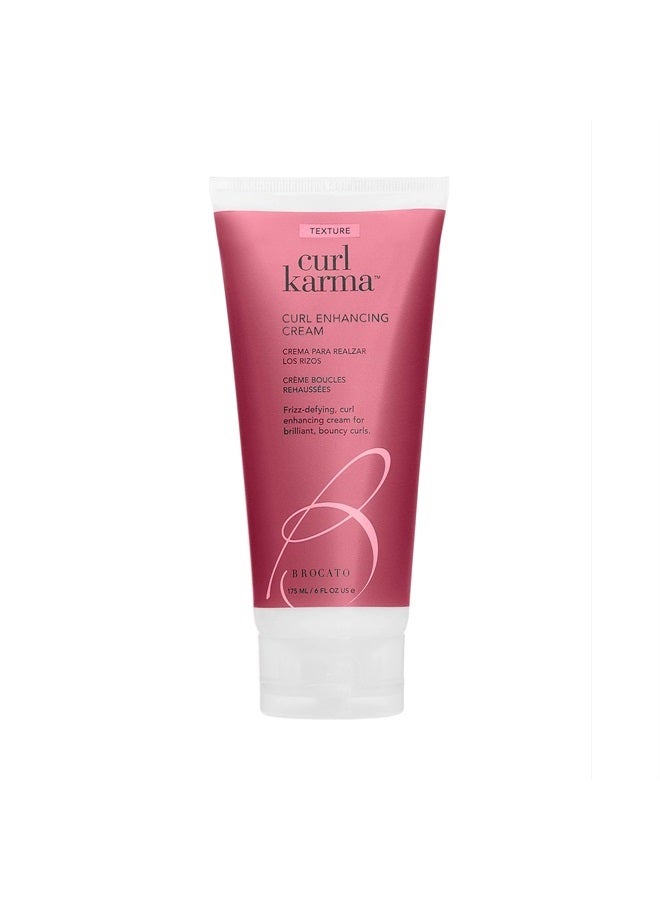 Curl Karma, Curl Enhancing Cream, 6 Fl Oz | Defining & Moisturizing Curl Crème | Fights Frizz, Adds Bounce & Shape | All Day Control