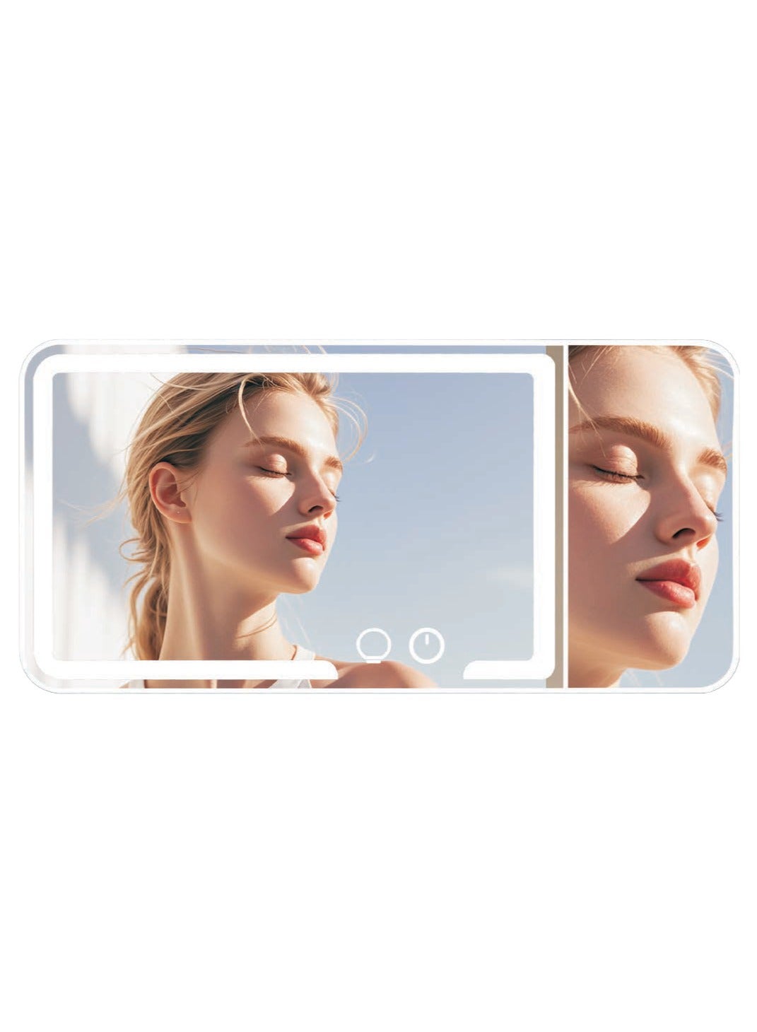 Lifestyle Shinevibe Car Makeup Mirror with Adjustable Brightness / Travel Mirror / Adjustable Brightness / 3 Light Modes / Rechargeable Portable Mirror