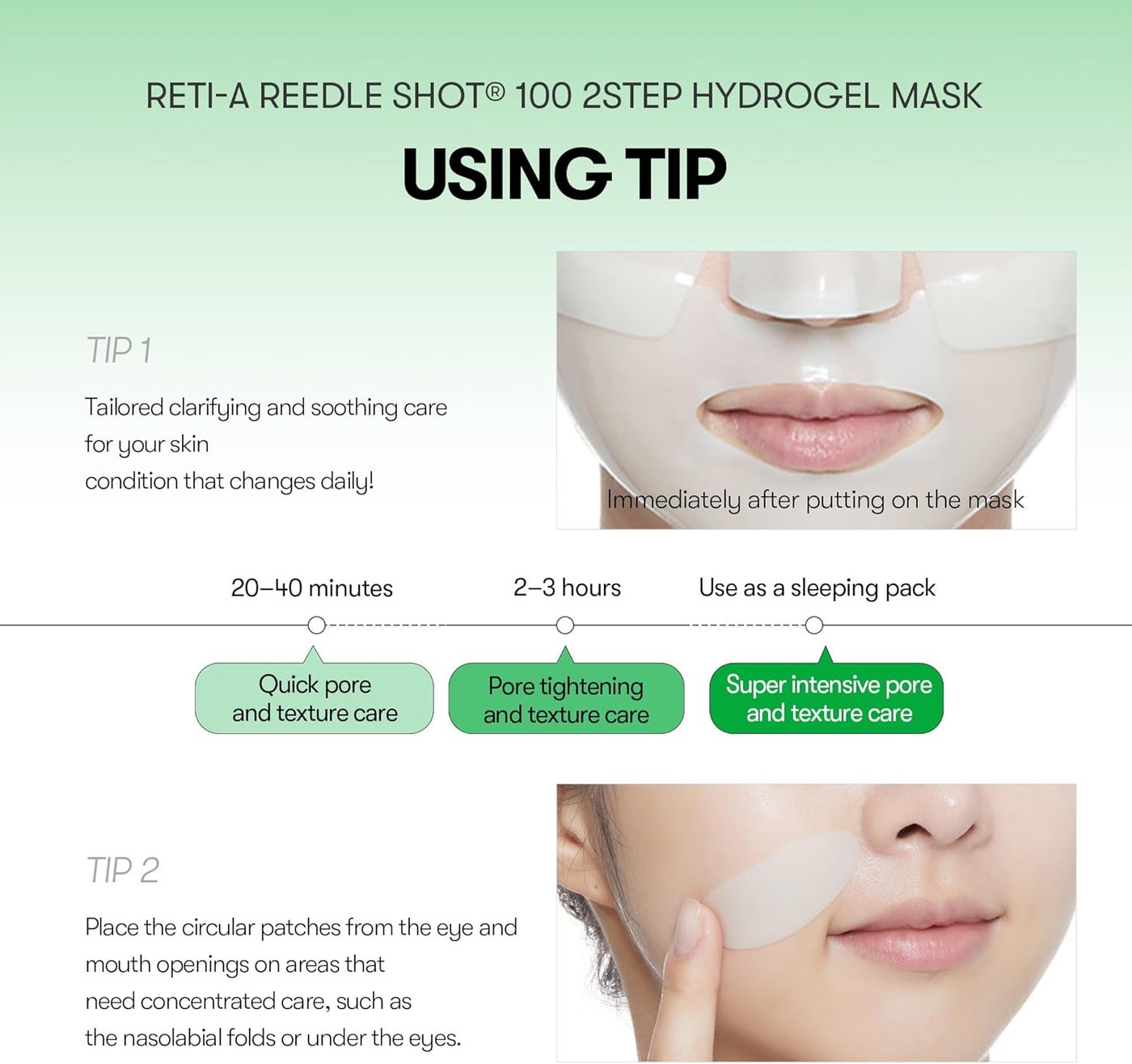 Reti-A Reedle Shot 100 2-Step Hydrogel Mask 4ea | Micro-Needling Retinol Care Mask for Skin Renewal, Firming & Smooth Texture - image 6