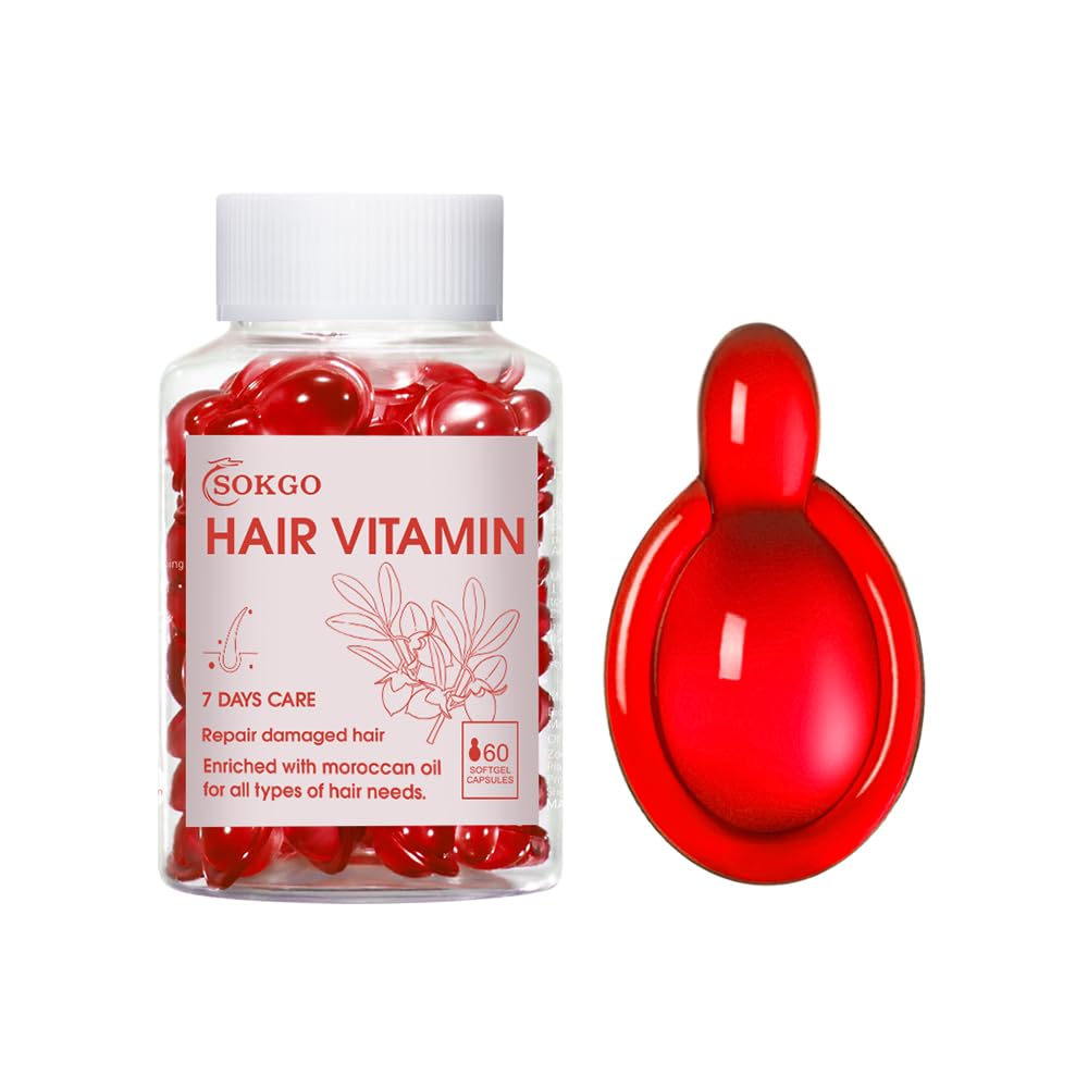 Hair Treatment Serum with Avocado Oil, Argan Oil, Moroccan Oil, Coconut Oil, Vitamin C for Frizzy and Damaged Hair Growth