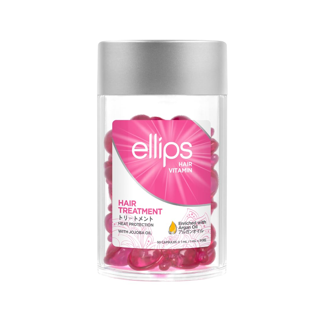 Ellips Hair Oil Hair Treatment, 50 Capsules - Hair Oil & Heat Protectant for Frizzy Hair - Support Healthy Shiny Hair