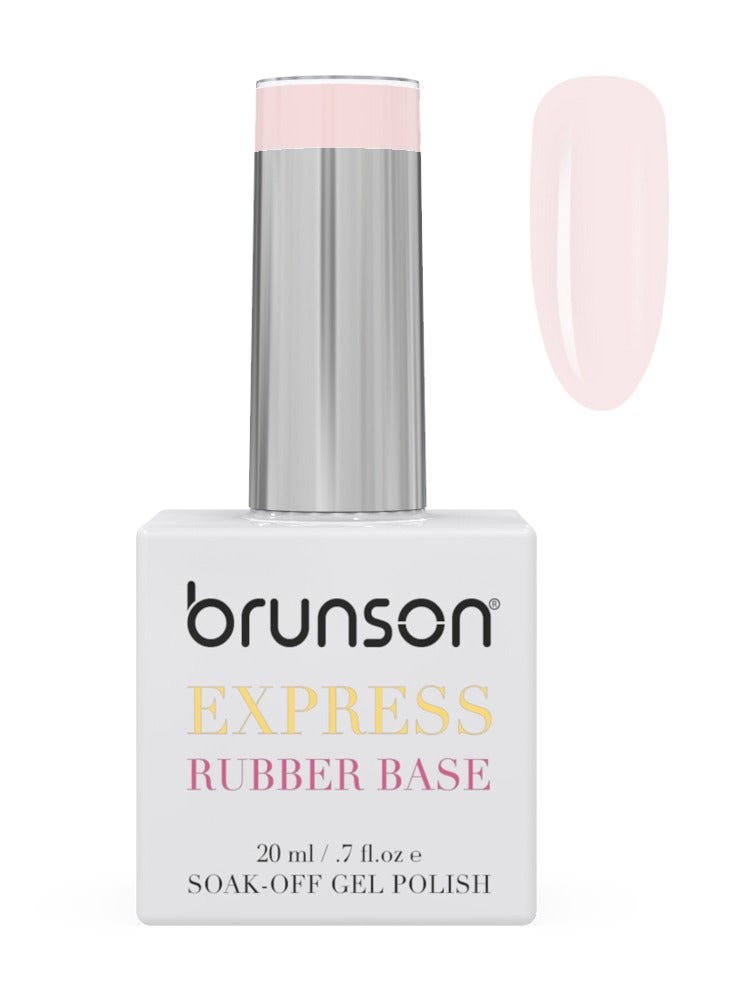 Rubber Base Gel Nail Polish Long Lasting Gel Polish Base for Chip-Free Shine Strengthens French Manicure Rubber Base Coat UV/LED Rubber Gel Soak Off Hard Gel Polish for Nail Extension Gel 20ml