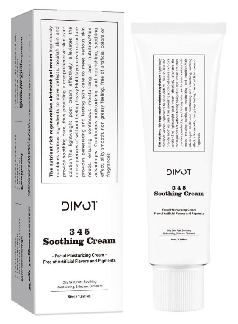 345 Relief Cream, Repair Barrier Cream, Daily Face Moisturizer, Intensive Repair for Dry, Sensitive Skin, Blemish Relief Care, Face Barrier Repair, Suitable for All Type Skin - 1 Pcs