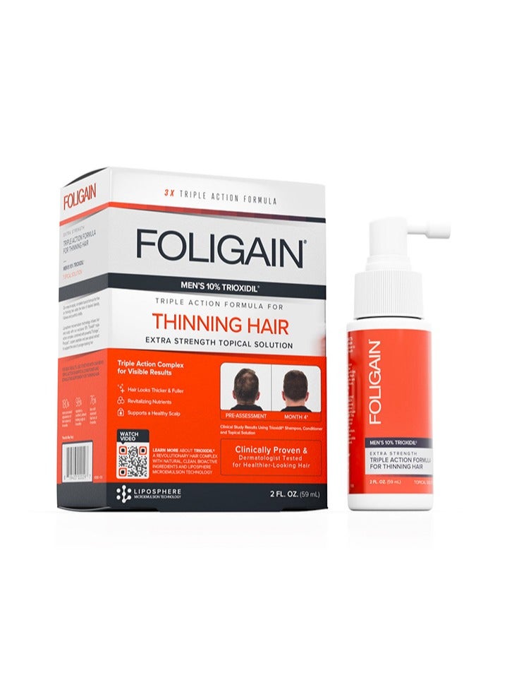 Foligain Triple Action Complete Formula for Thinning Hair for Men 10% Trioxidil 59 ml
